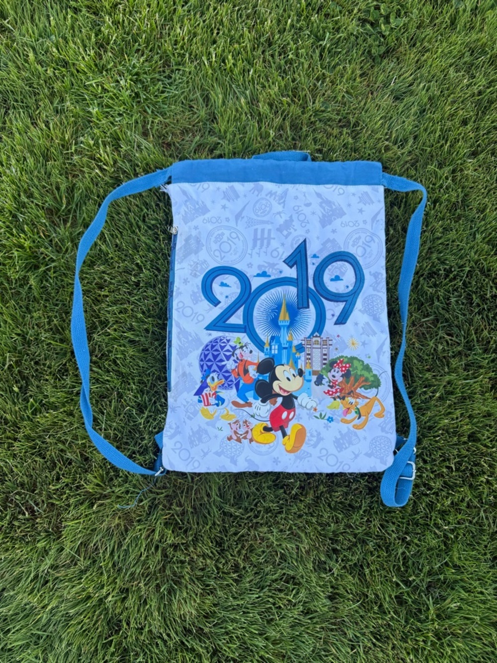 Disney Parks 2019 Walt Disney World Drawstring Backpack Mickey Mouse Souvenir